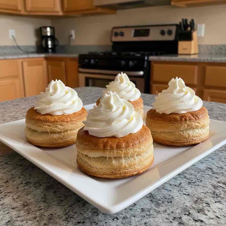 Ultimate keto cream puffs filled with sugar-free vanilla cream — low-carb choux pastry dessert on a plate.