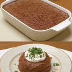 Keto Italian tiramisu dessert with cocoa topping