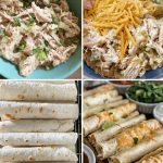 Keto creamy chicken flautas with cheese and green onions