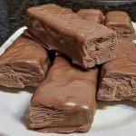 Keto Musketeers bars with fluffy chocolate mousse center and sugar free coating low carb candy